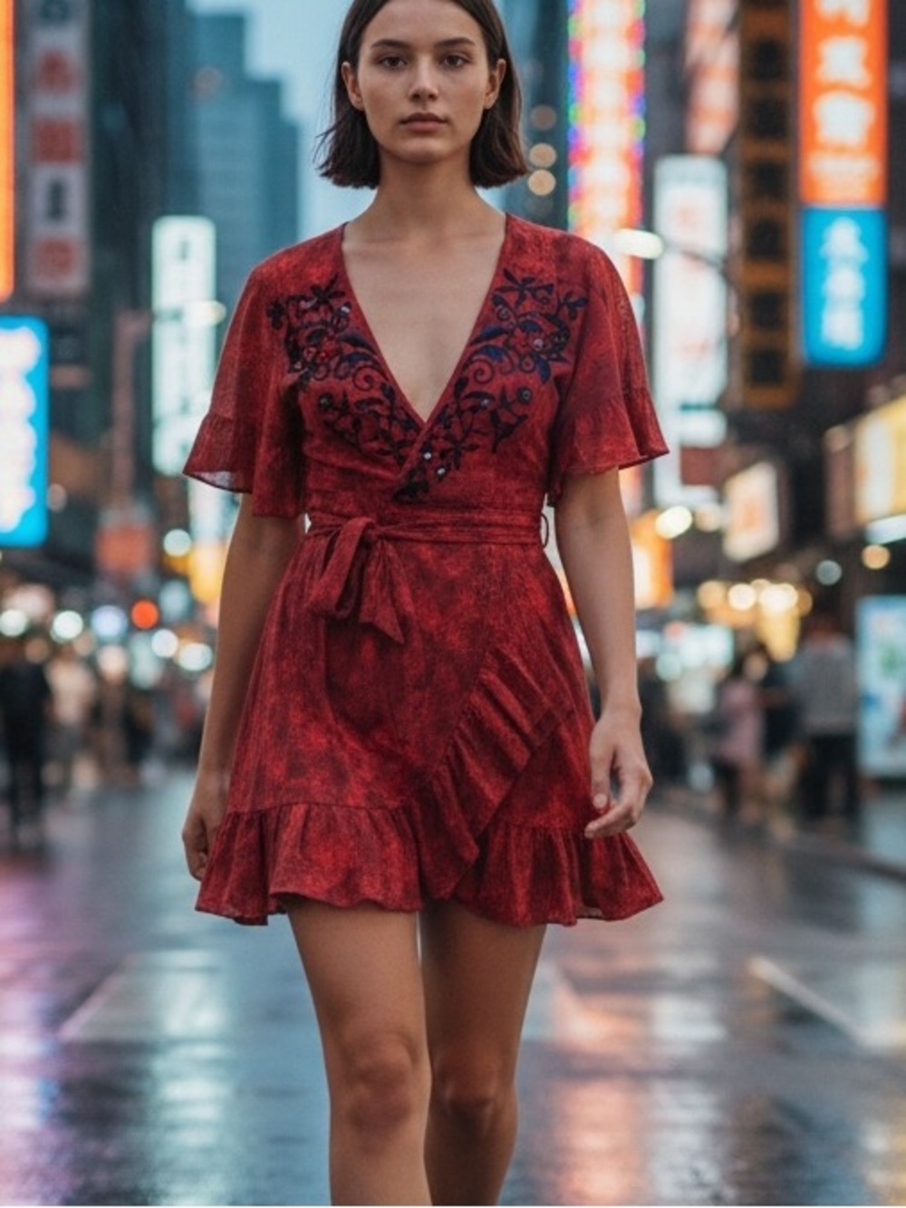 Taj by Sabrina Crippa silk wrap dress
